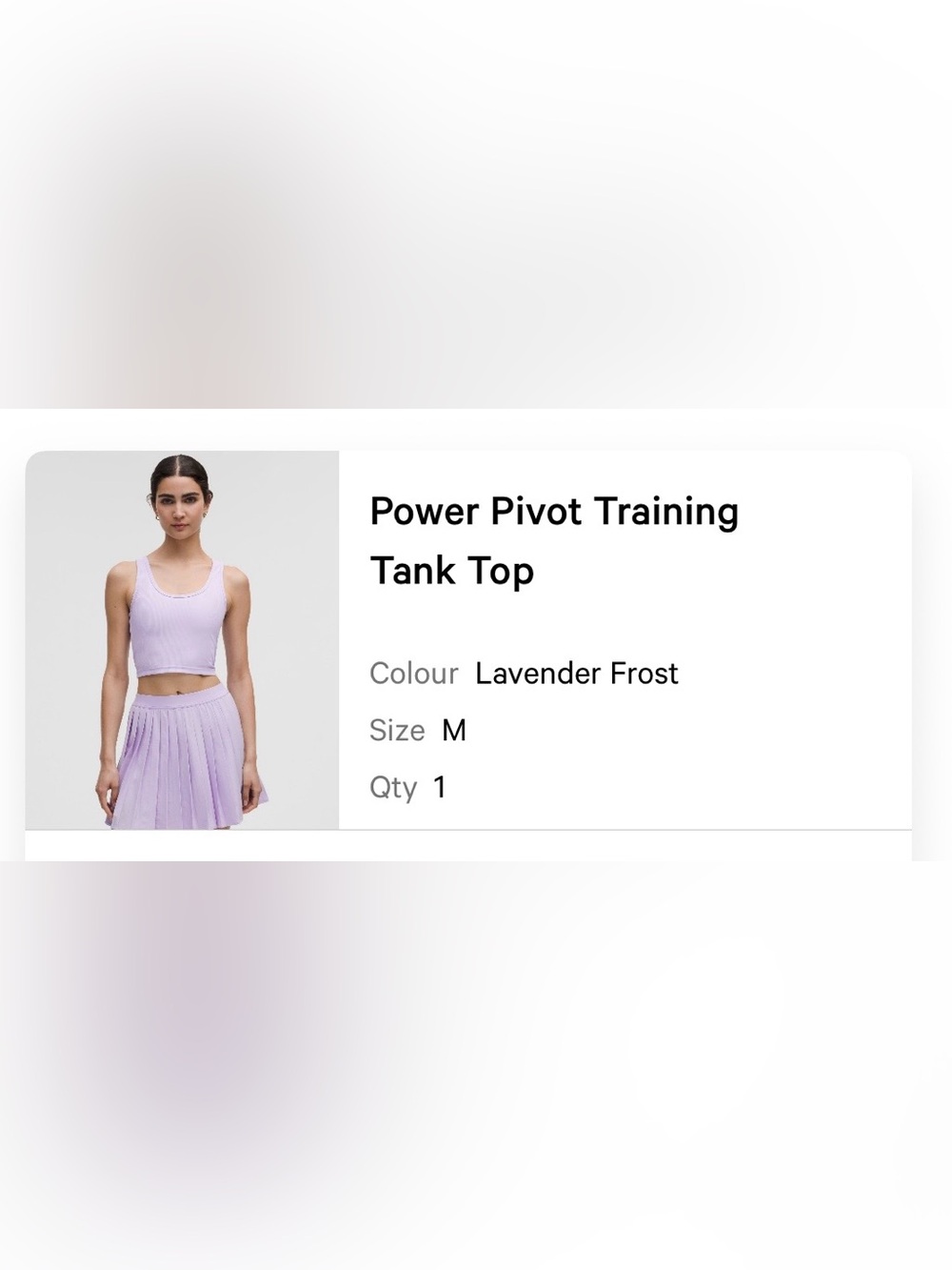 Lululemon Power Pivot Training Tank Top - Lavender Frost - Picture 3 of 3